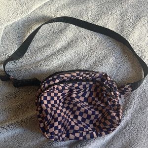 Baggu Fanny Pack Indigo Trippy Checker